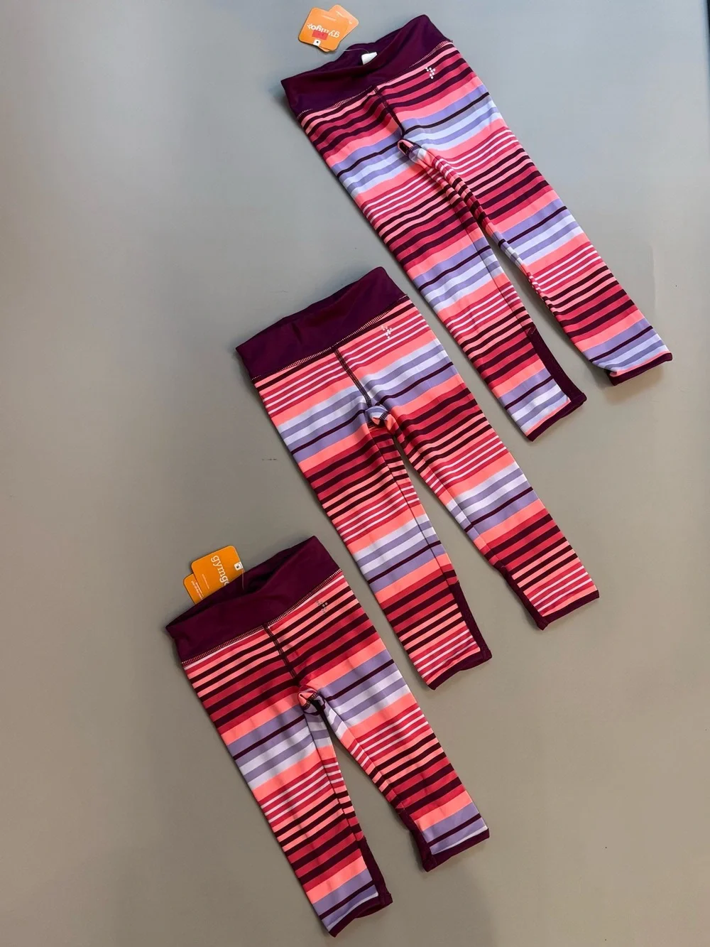 Gymboree Girls' Striped Leggings in Purple and Pink